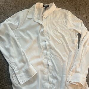 Express women’s Crisp White Dress Shirt